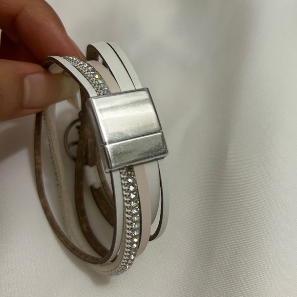 Vintage Tree Charm Stack Rope Multi Strands Silver Clip On Bracelet - Picture 3 of 9